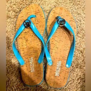 Michael Kors Blue Cork sandals size 9